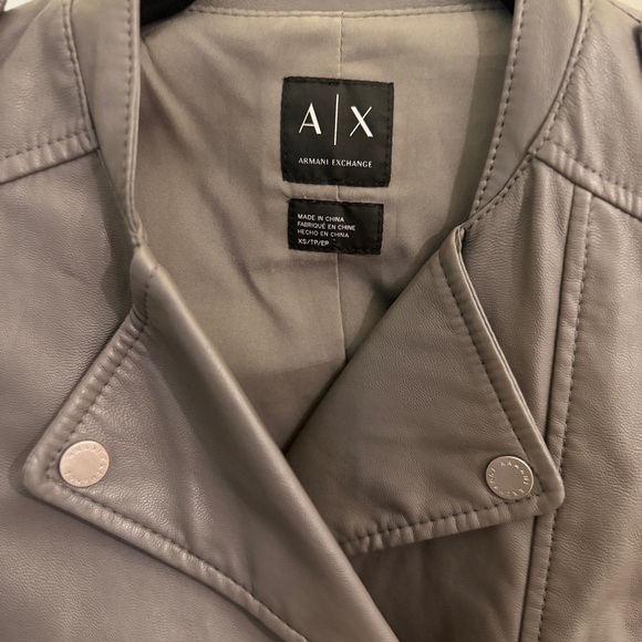 Armani Exchange moto leather jacket - Picture 2 of 8